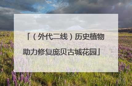 （外代二线）历史植物助力修复庞贝古城花园
