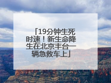 19分钟生死时速！新生命降生在北京丰台一辆急救车上