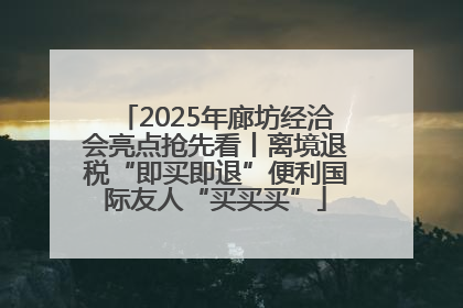 2025年廊坊经洽会亮点抢先看丨离境退税“即买即退”便利国际友人“买买买”