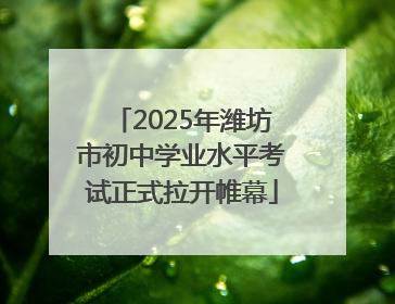 2025年潍坊市初中学业水平考试正式拉开帷幕