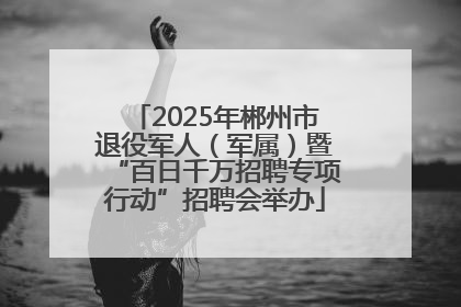 2025年郴州市退役军人（军属）暨“百日千万招聘专项行动”招聘会举办
