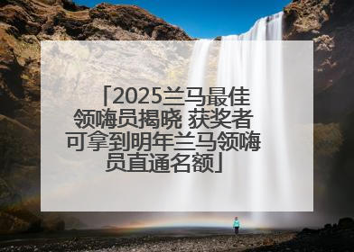 2025兰马最佳领嗨员揭晓 获奖者可拿到明年兰马领嗨员直通名额