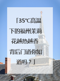35℃高温下的福州茉莉花越热越香 背后门道你知道吗？
