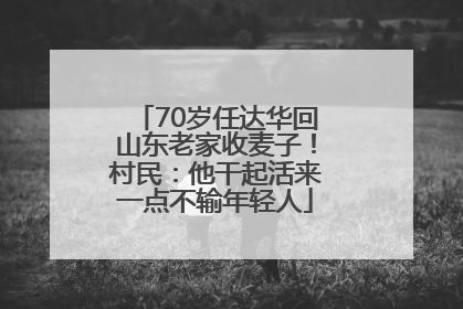 70岁任达华回山东老家收麦子！村民：他干起活来一点不输年轻人