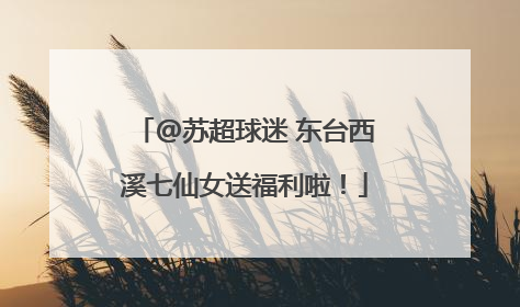 @苏超球迷 东台西溪七仙女送福利啦！