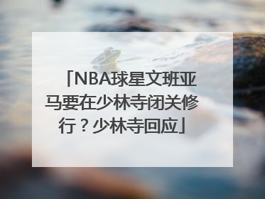NBA球星文班亚马要在少林寺闭关修行？少林寺回应